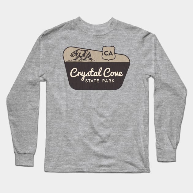 Crystal Cove State Park California Welcome Sign Long Sleeve T-Shirt by Go With Tammy